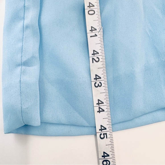 Vintage 70s Lady Carol 12 Blue Lightweight Sheer Blouson Midi Dress 3/4 Sleeve - Picture 9 of 10